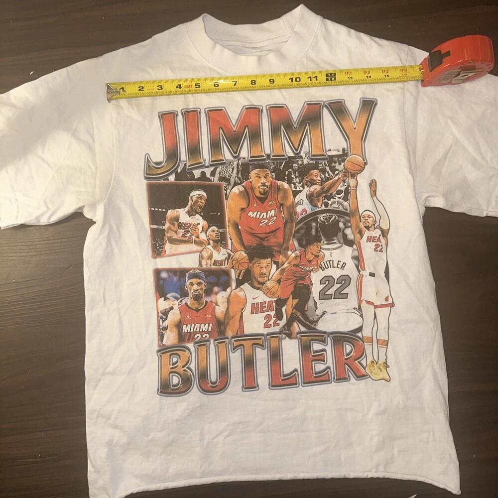 Miami Heat Jimmy Butler Graphic Tee T Shirt Y2K Hip Hop Fashion Medium